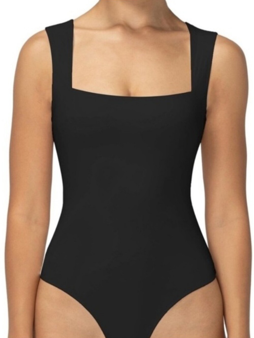 House of Harlow 1960 Black Square-Neck Body Suit